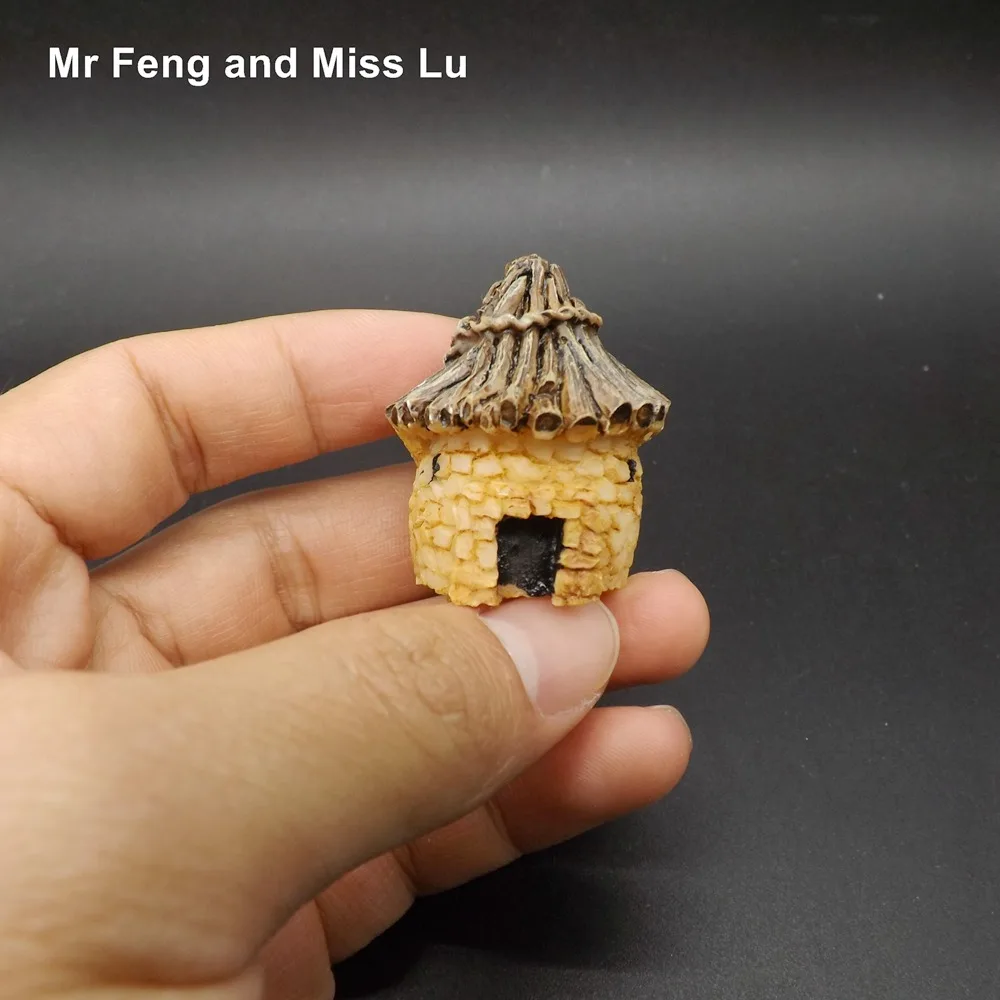 Винтажные модели домиков из камня украшение полимерная игрушка детская игра для