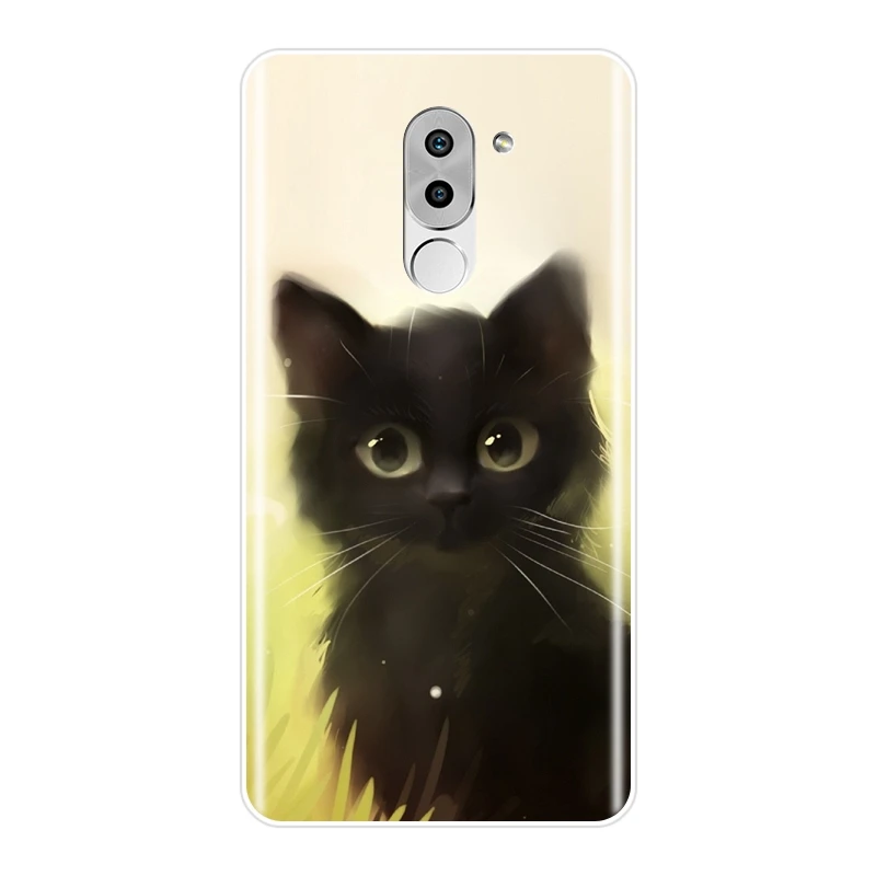 Чехол накладка с милым мультяшным котом для Huawei Honor 6 5A 4X 5X 6X мягкий силиконовый