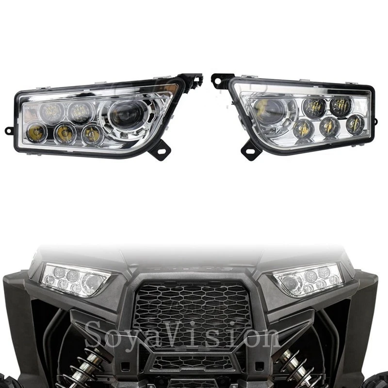 Для 14 17 POLARIS RZR XP 1000 & TURBO SPECTRA ОРАНЖЕВЫЙ светодиодный комплект фар левый + правый