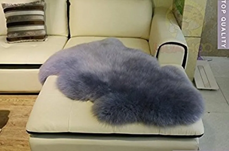 Blue Grey Синий, серый 60x90 см реального коврик из овчины Зеландия& австралийские шерстяные коврики коврик из натуральной коврик из овчины для диванов Подушка на стул - Цвет: Blue Grey