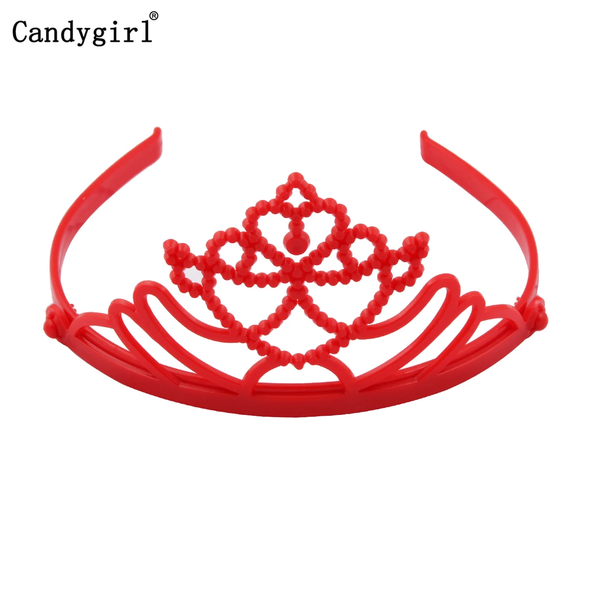 6 шт. Candygirl пластиковая повязка-корона для маленьких девочек Детская тиара обруч для волос аксессуары, лента для волос головной убор DIY