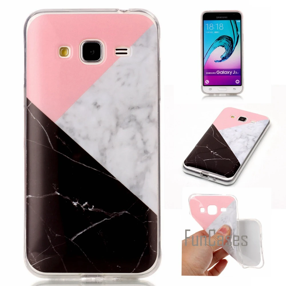 Силиконовый мрамор с жилками чехол для fundas samsung Galaxy J3 2016 J320 J320F/J3 J300 J3000 Smasung