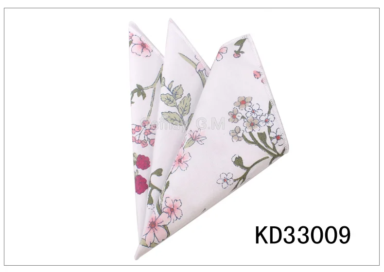 KD33009 Костюмы Карманный квадратный для мужчин женщин мультфильм полотенце для сундуков Hanky носовые платки для джентльменов классический мужской платок цветочный карман полотенце - Цвет: KD33009