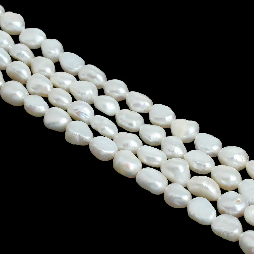 white YYW, дизайнерские, сделай сам, свободные бусины, женские, роскошные ювелирные изделия, белый, розовый, барокко, культивированный жемчуг, бусины 6-7 мм, натуральный жемчуг - Цвет: white