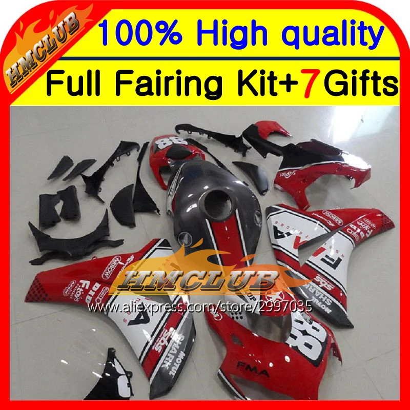 Корпус для HONDA CBR1000RR красный черный 08 09 10 11 40HM57 CBR1000 RR CBR 1000RR 1000 новый 2008 2009 2010 2011