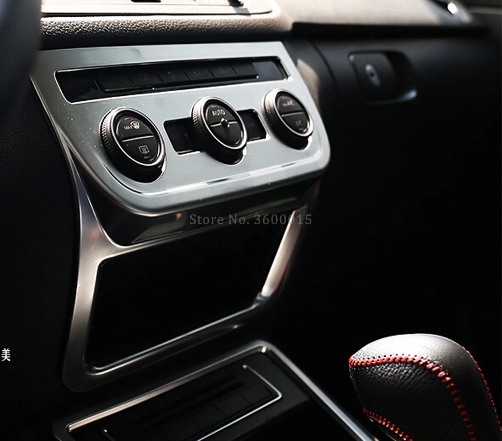 Для Volkswagen Tiguan 2012 2013 ABS матовый средний контрольный чехол, декоративная накладка, наклейка, внутренние автомобильные аксессуары