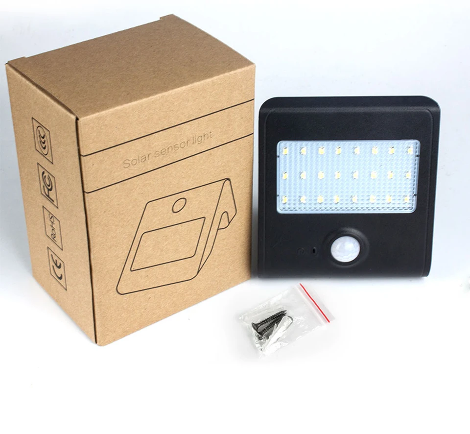 Светодиодный светильник на солнечной батарее с ИК датчиком движения