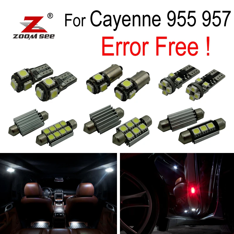 17 шт. X ошибок для Porsche cayenne 955 957 светодио дный купола лампочка комплект посылка(2003- 2010