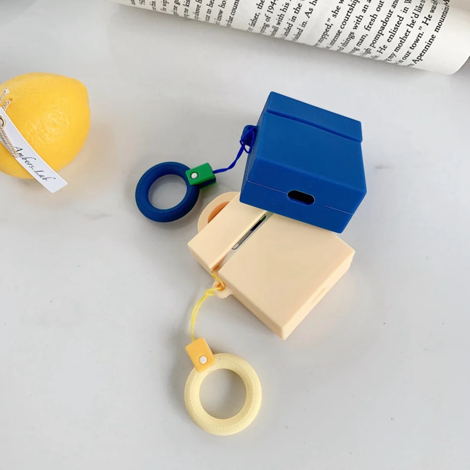 Чехол для наушников s для AirPods чехол 3D милый кот поросенок мультфильм для Apple Air Pods Защитная крышка для Earpods чехол для наушников кольцевой ремешок
