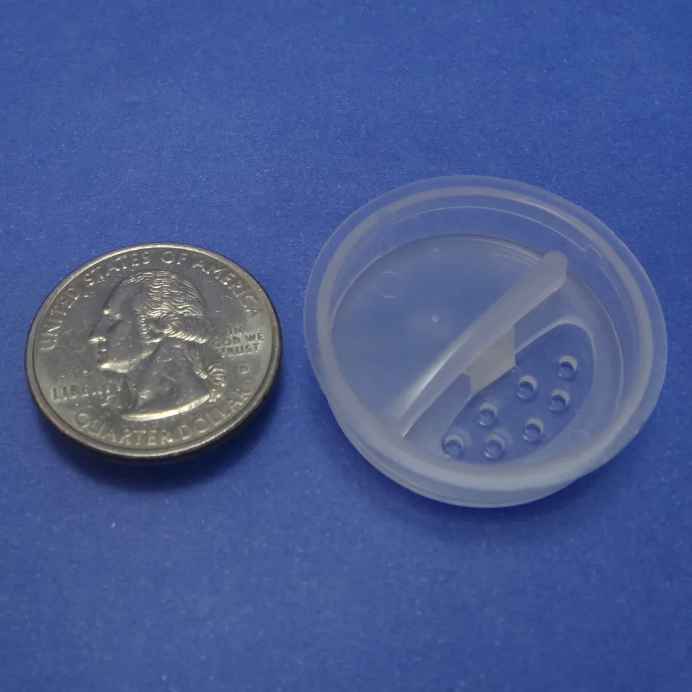

5 Pcs Travel Size Sifter Loose Powder Plastic Jar with Rotating Sifter & Black Lid (AY81(10)RSST-C=5pcs)