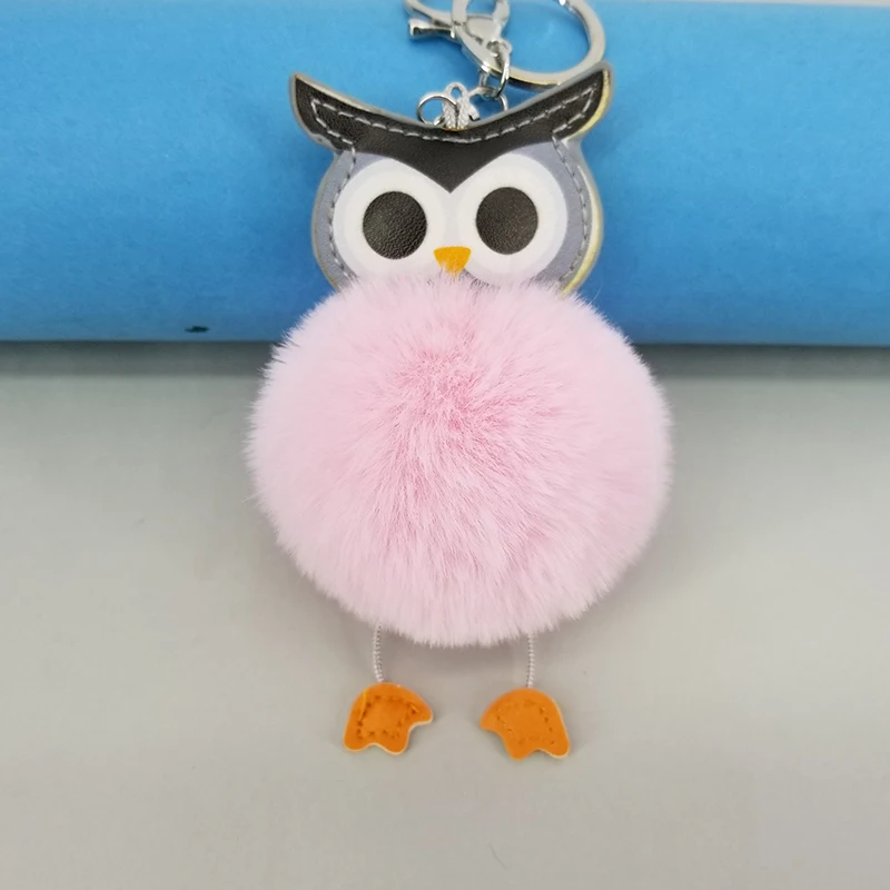 Брелоки Сова из искусственной кожи с подвесками в виде совы брелок шариками Pluffy