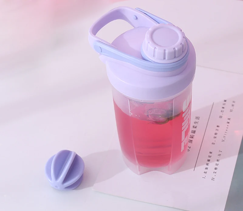 Sports Shaker Bottle Gym Fitness Bicycle Camping Cycling Water Bottles Protein Mixer Drink Powder Milk