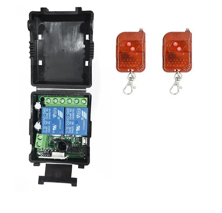 add 2pcs remote DC12V 12 В 2CH RF Беспроводная система дистанционного управления teleswitch передатчик приемник Универсальный пульт дистанционного управления/радиоприемник - Цвет: add 2pcs remote
