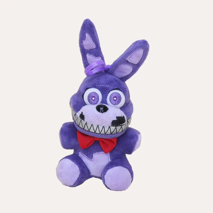 14cm nightmarebonie 14 см fnaf мягкие игрушки пять ночей у Фредди 5 кошмар Фредди Fazbear Mangle bonnie foxy весенние trapplush мягкие fnaf куклы игрушки - Цвет: 14cm nightmarebonie