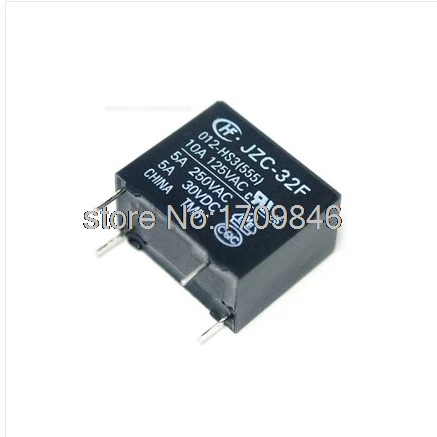 10 шт. реле мощности SPST 5A 250VAC 12 В катушка JZC 32F 012 HS3 555 HONGFA | Обустройство дома