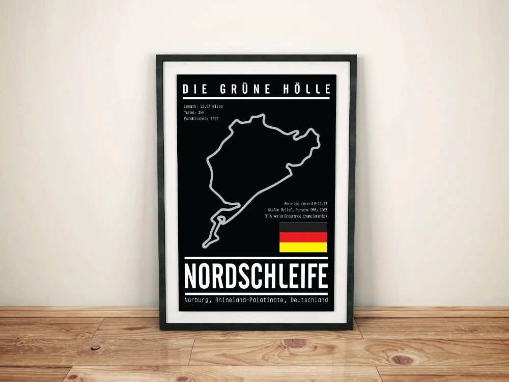 Новая повседневная футболка с коротким рукавом Nurburgring Grand Prix гоночная трасса