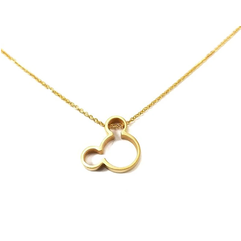 Classic Cartoon Miki Cute Mouse Pendant Necklace Women Memories Jewelry Stainless Steel Collar Chocker Ketting Best Friend Gifts|necklace