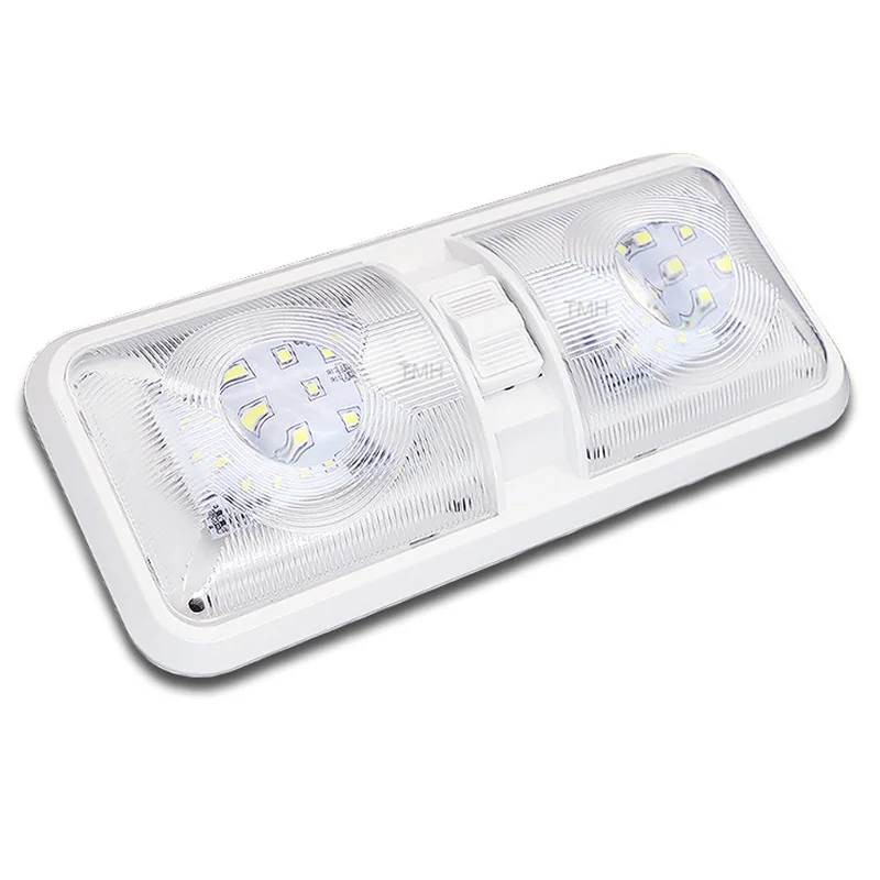 12V RV потолочный купольный светильник RV Внутреннее освещение 48 Led 5050 для лодки Кемпер трейлер Кемпер С выключателем 6000 k-6500 k прозрачный светильник