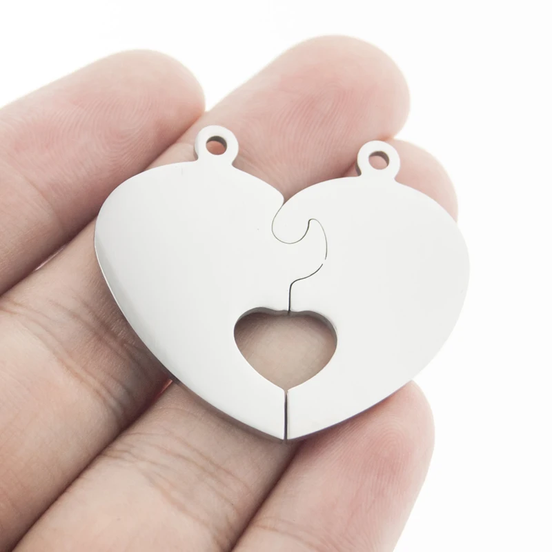 Risul половина слезы сердца подвеска влюбленных раздвоенное сердце чистый принт