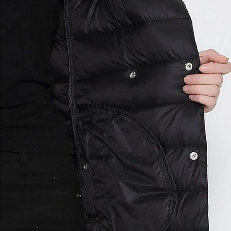 Женская теплая зимняя куртка белый Ультра-светильник парка на утином пуху