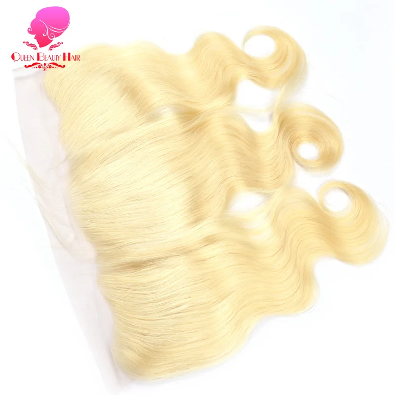 QUEEN BEAUTY 613 блонд чистый 13x4 для ушей на ухо фронтальная кружевная бразильские