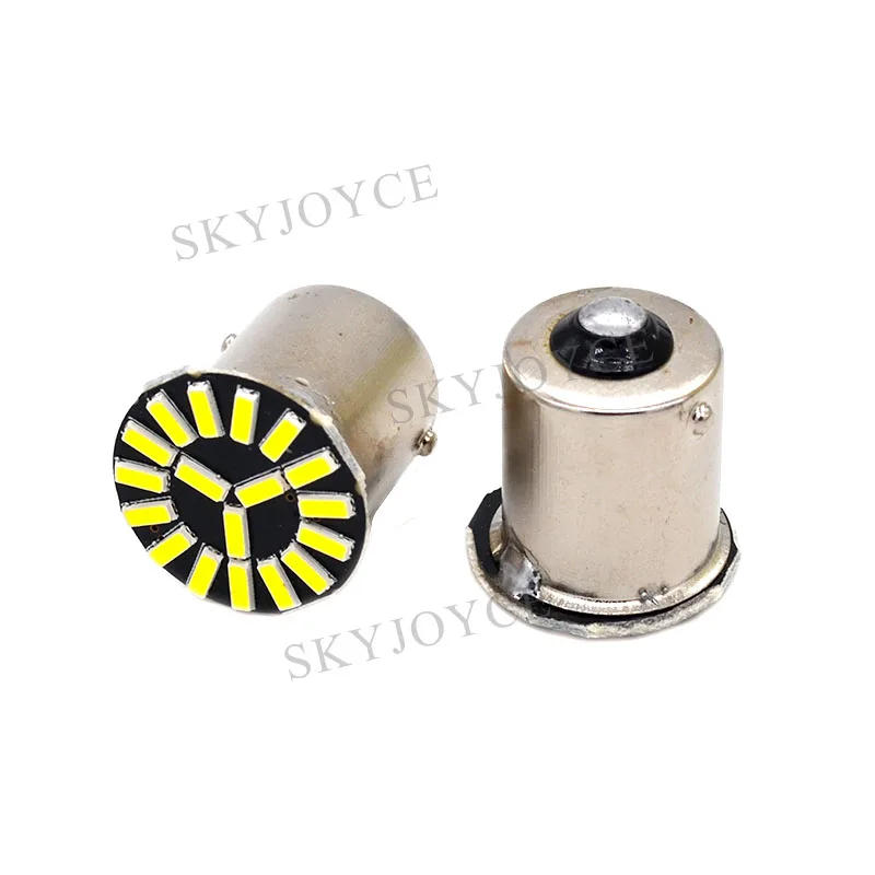SKYJOYCE 10 шт. BA15S 1156 1157 18SMD белый светодиодный светильник лампа 4014 p21w сигнальная