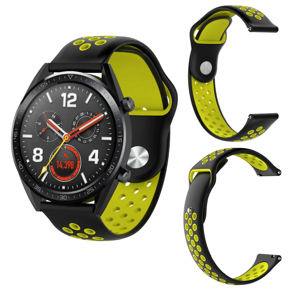 Ремешки для часов huawei watch gt 2 46 мм ремешок/Honor Magic/galaxy Watch 46 мм ремешок силиконовый ремешок умные часы замена браслета