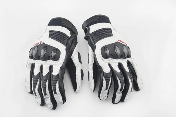 

Motorcycle Racing Black Gloves Full Finger Dain Leather Riding Gloves short grade leather gloves