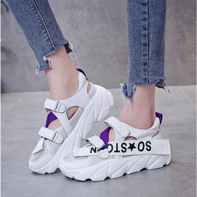 2019 г. женская обувь на плоской подошве белая Повседневная дышащая из сетчатого