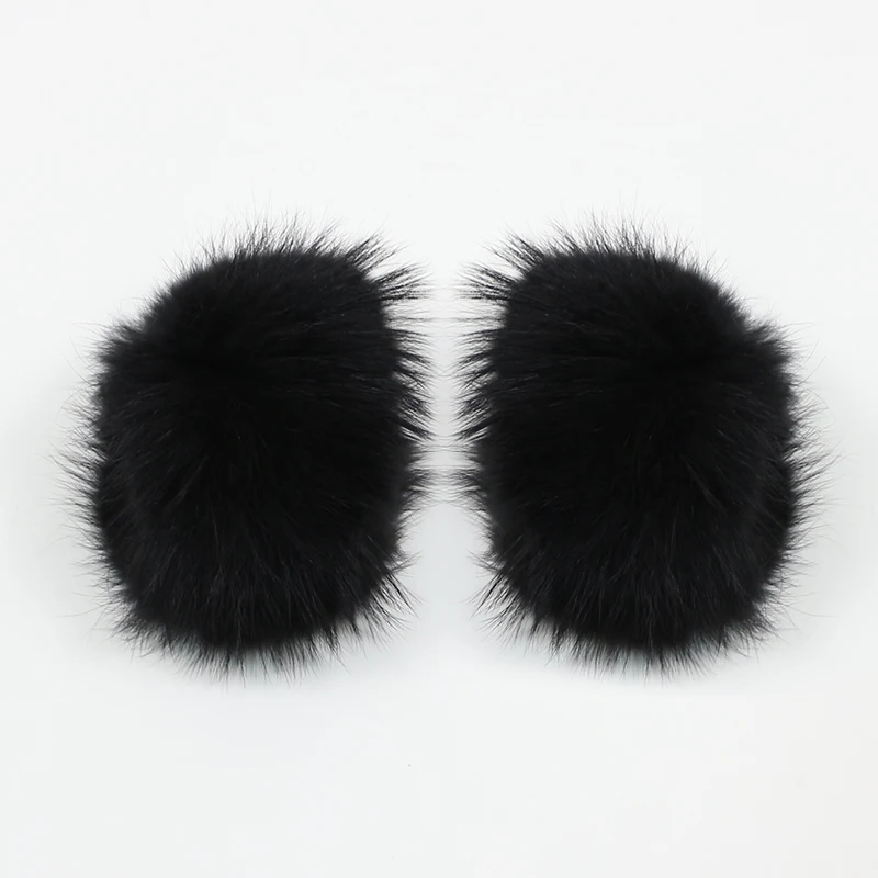 black raccoon fur OFTBUY натуральный мех с манжетами, большой натуральный мех енота, Лисий мех, зимняя Новинка - Цвет: black raccoon fur