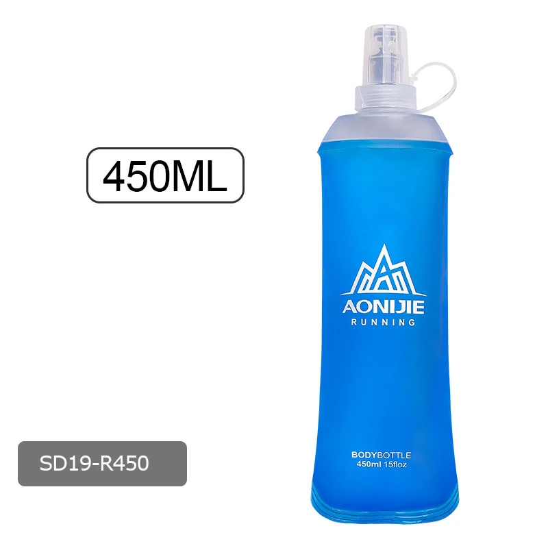 AONIJIE Спортивная BPA Складная мягкая фляжка, сумка для воды, бутылка для воды, чашка, чайник, гидратационный пакет, резервуар для воды - Цвет: 450ml SD19