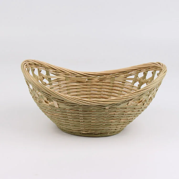 Ручная работа бамбуковый Плетеный Совок без ручки подарок покупателю корзина