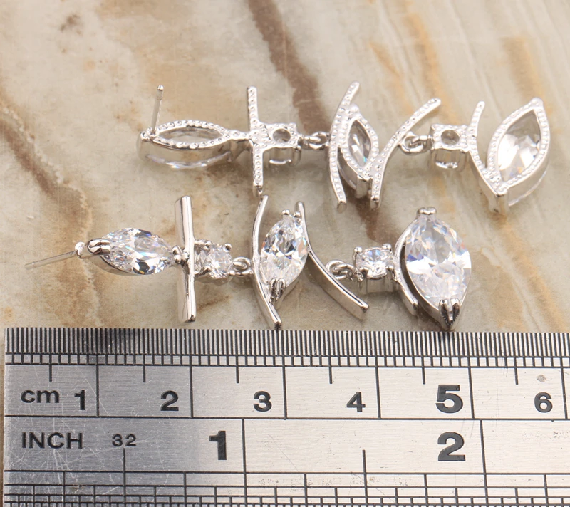 Магия маркиза прозрачные камни Белый Цирконий 925 стерлингового серебра