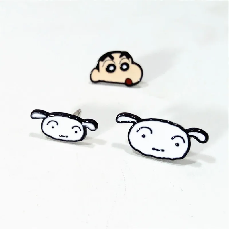 IVYYE Crayon Shin-chan and dog аниме Сережка с героями мультфильмов милые серьги-гвоздики с животными для женщин девочек детские ювелирные изделия Рождественский подарок