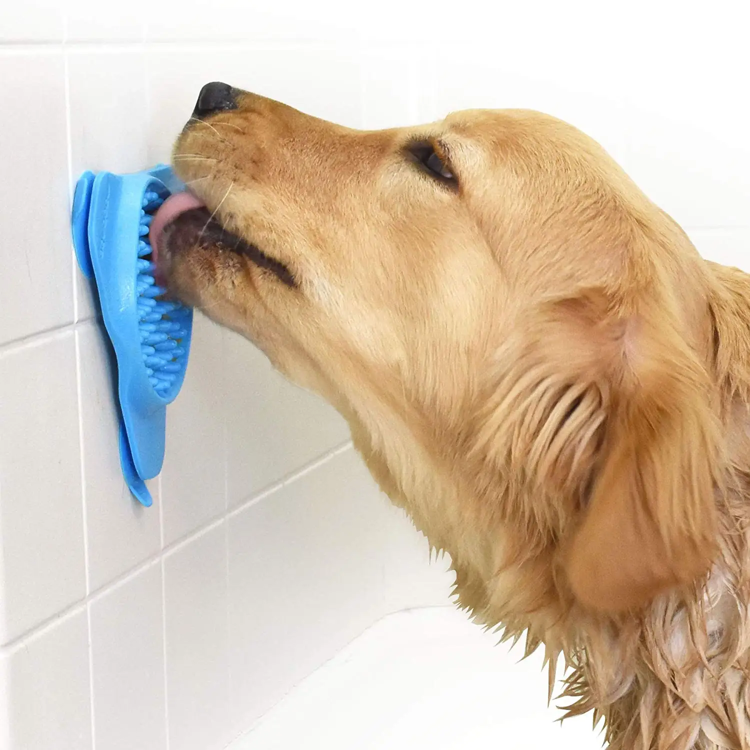

Dog Bath Buddy Lick Pad Silicone Pet Shower Distraction Toy Bathing Grooming Helper Mat Suctions to Wall PW035