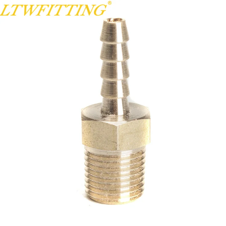 

LTWFITTING Brass Barbed Fitting Coupler / Connector 1/8" Hose Barb x 1/8" Male NPT