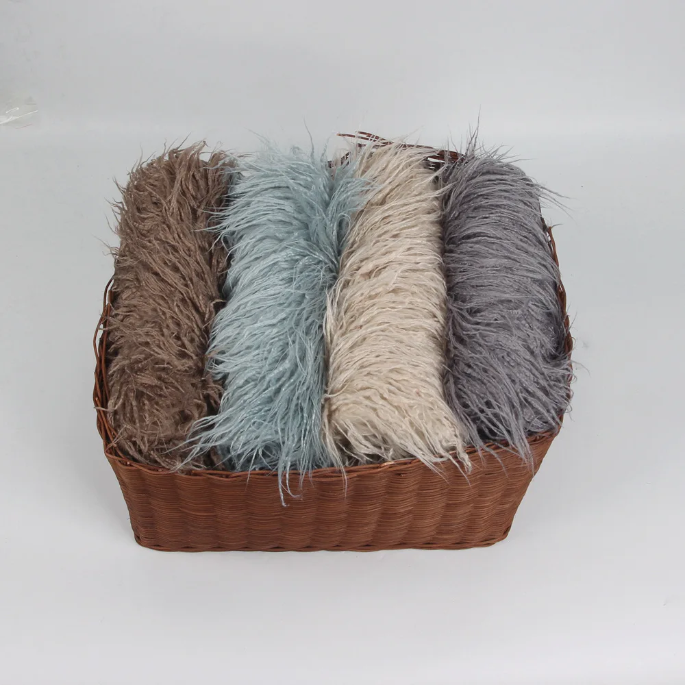 80x50 см Искусственный мех для новорожденных детей|basket stuffer|props basketsphotography basket filler |
