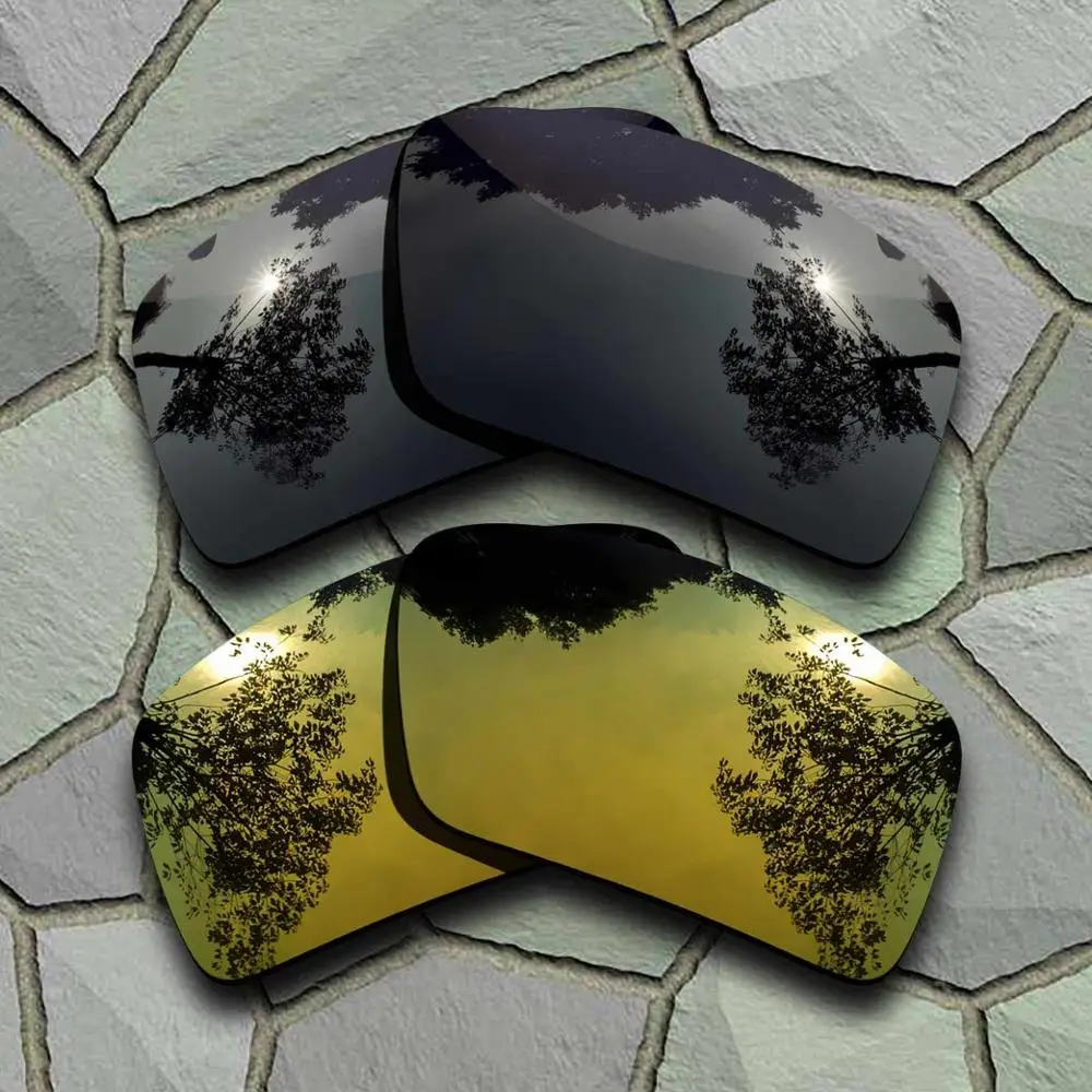 Black-Yellow Golden Солнцезащитные очки поляризованные Сменные линзы для Oakley повязка 2-сорта - Цвет линз: Black-Yellow Golden
