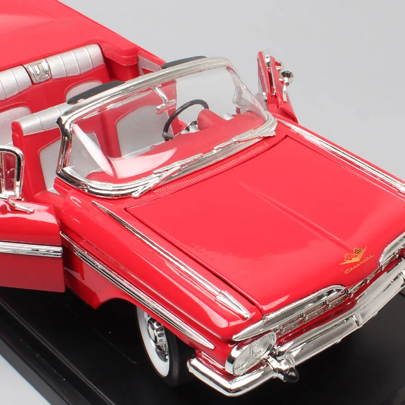 Бренд для детей 1 18 классический ретро большой Chevrolet lmpala 1959 модели автомобиля металлическое ведро литье под давлением и автомобиль подарок миниатюрный для маленьких мальчиков