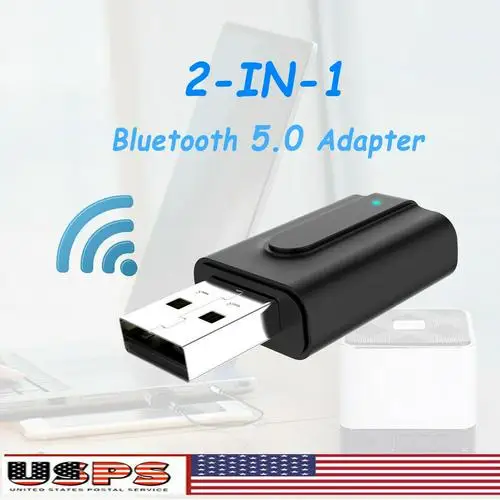 As Picture USB Bluetooth Dongle Adapter 5.0 for PC Computer Speaker Wireless Mouse Bluetooth Music Audio Receiver Transmitter aptx - Цвет: As Picture