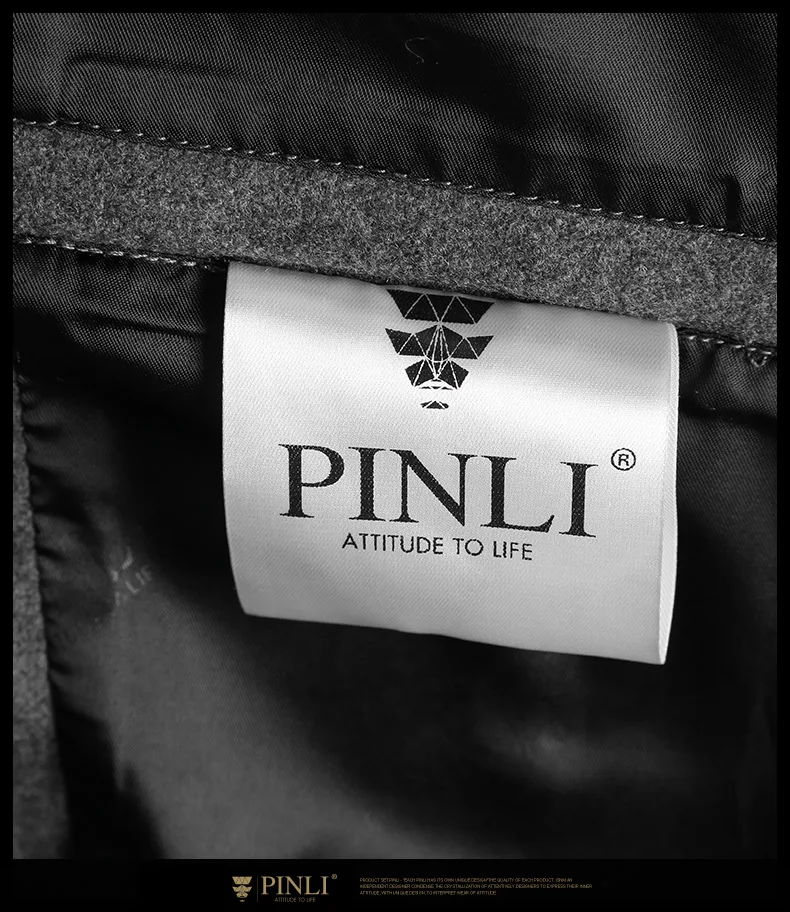 Новинка! отстегивающаяся шапка Sobretudo Masculino Pinli, новое осеннее мужское шерстяное пальто с длинными воротниками B173402152