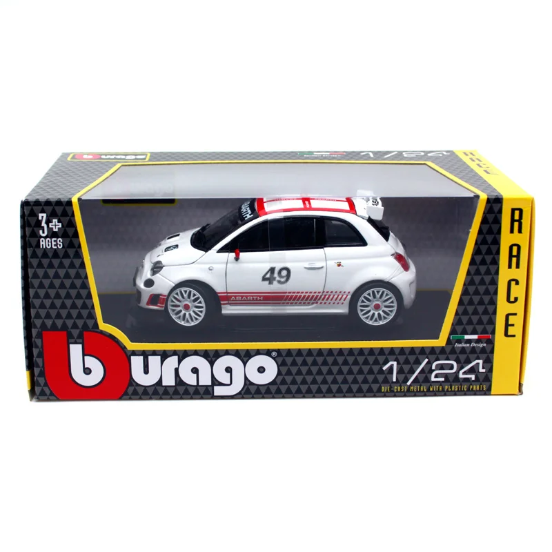 Bburago 1:24 Fiat ABARTH 500 Assetto Corse трек автомобиль литья под давлением открытые двери классический motorcar diecast сбор моделей автомобилей новые акции