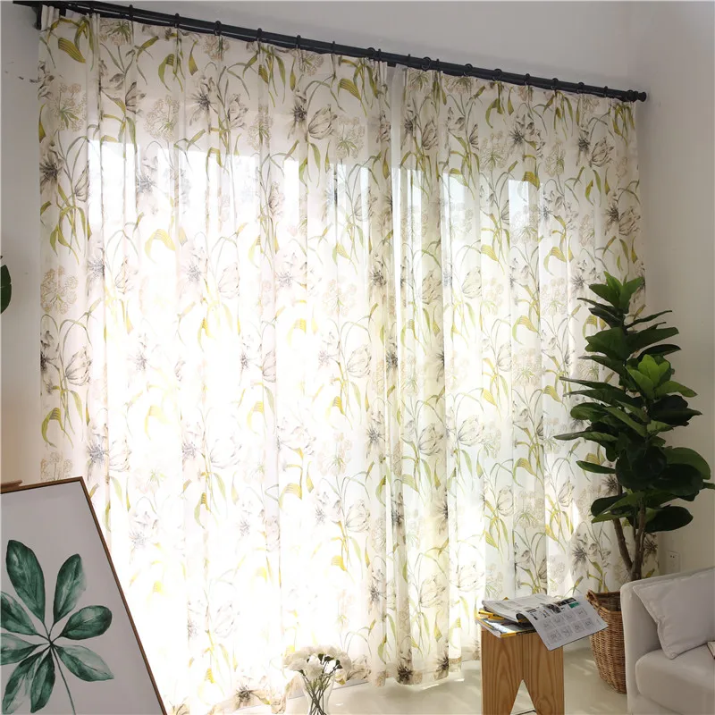 Занавески CITYINCITY американские с цветочным принтом занавески для гостиной