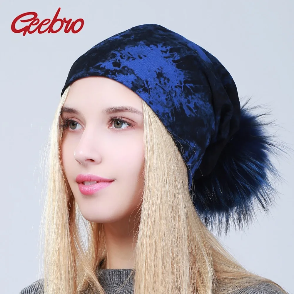 Geebro женская шапка с помпоном весенние повседневные хлопковые шапки женские