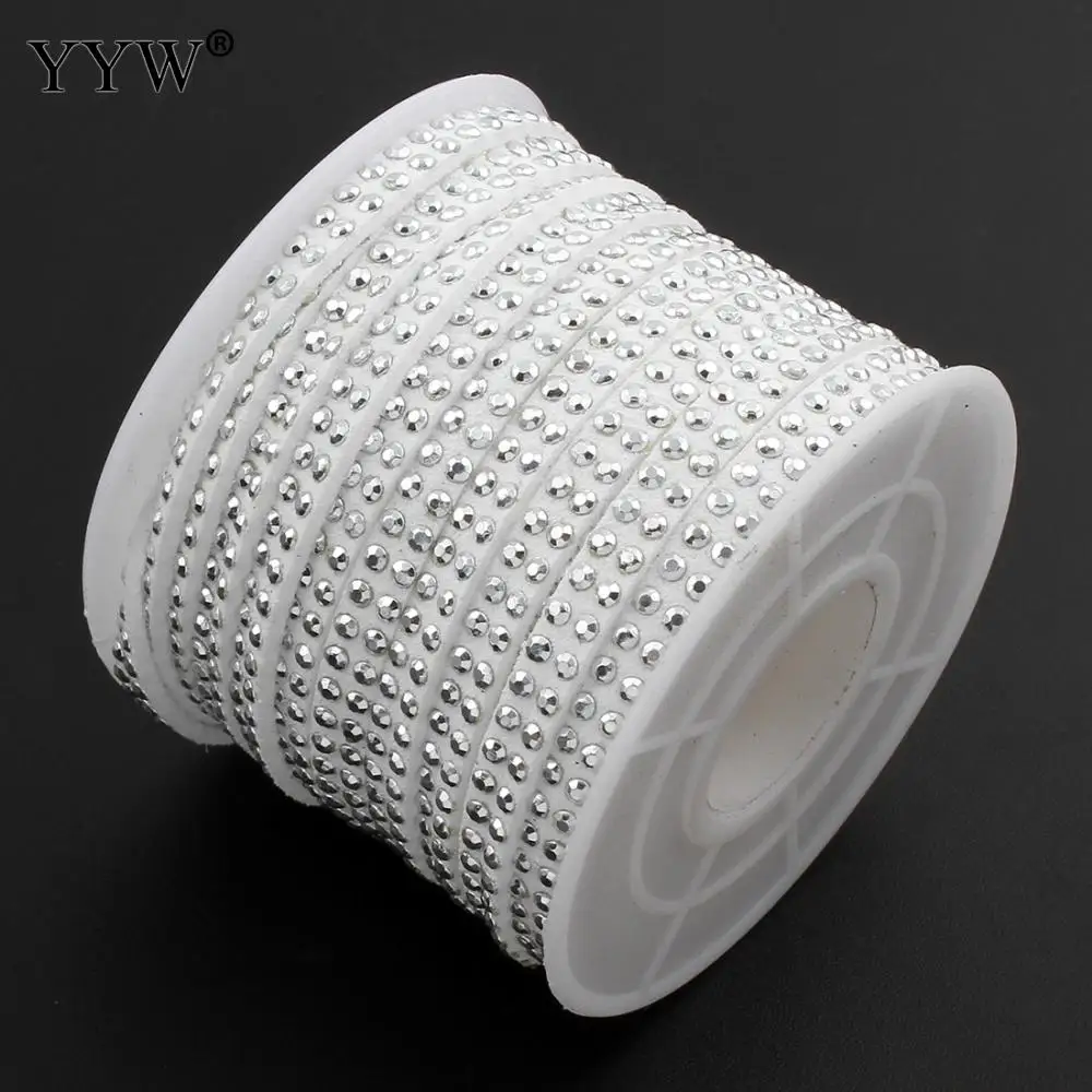 

10m/Spool Leather Cord With Rivets Luxury Jewelry Makings Pu Leather With Aluminum Rivet Cords 5x2mm White Jewelry Accessories