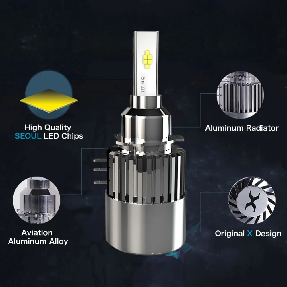 H15 LED Lamp For Audi Q7 A6 S6 h15 led ampul Ford Fiesta Golf 6 MK6 7 Canbus Error Free Bulb Skoda Octavia A7 | Автомобили и
