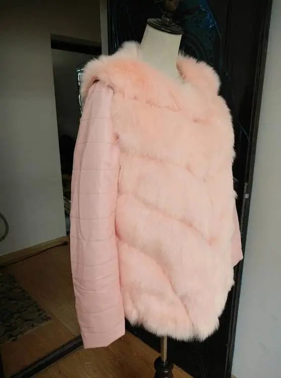 S-XXXXL, большие размеры, Зимняя женская импортная куртка из искусственного лисьего меха, высококачественное пальто из искусственного меха, Женская куртка для отдыха, wj160