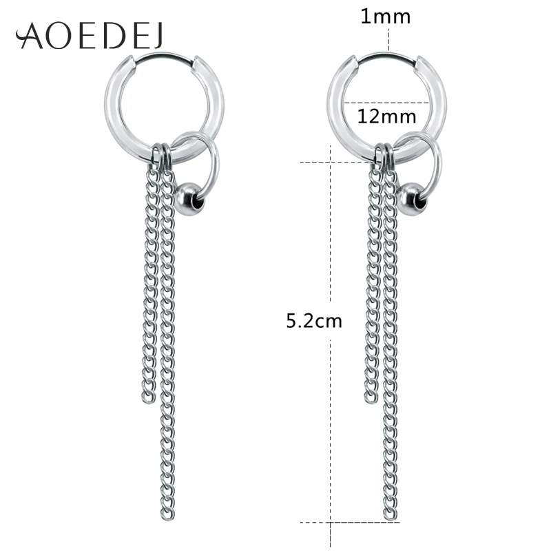 AOEDEJ 2 шт. корейские серьги-кольца ювелирные изделия в стиле хип-хоп для мальчиков