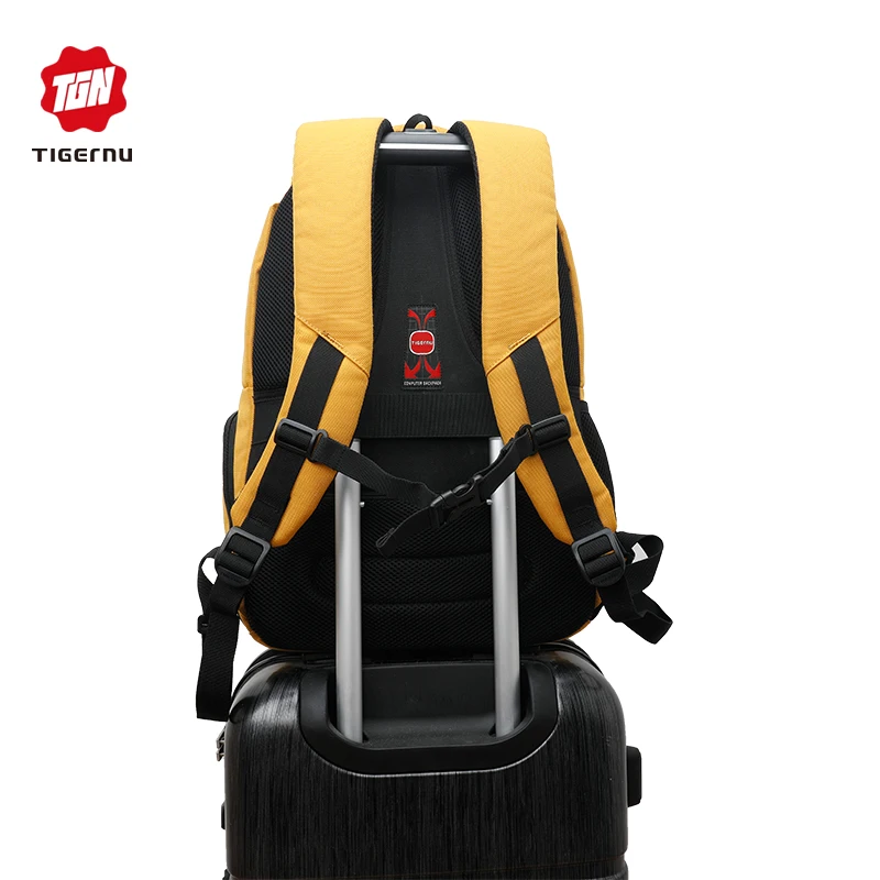 Tigernu Brand Men Laptop Backpack Fashion Trend Soild School for teenagers Female mochila Anti theft military backpack | Багаж и сумки
