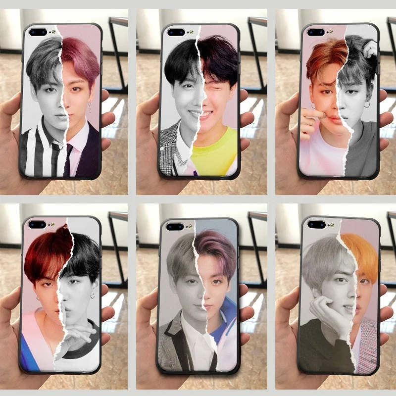 BTS чехол для телефона любить себя фотосессия Мягкие TPU Рамка Жесткий Печатный